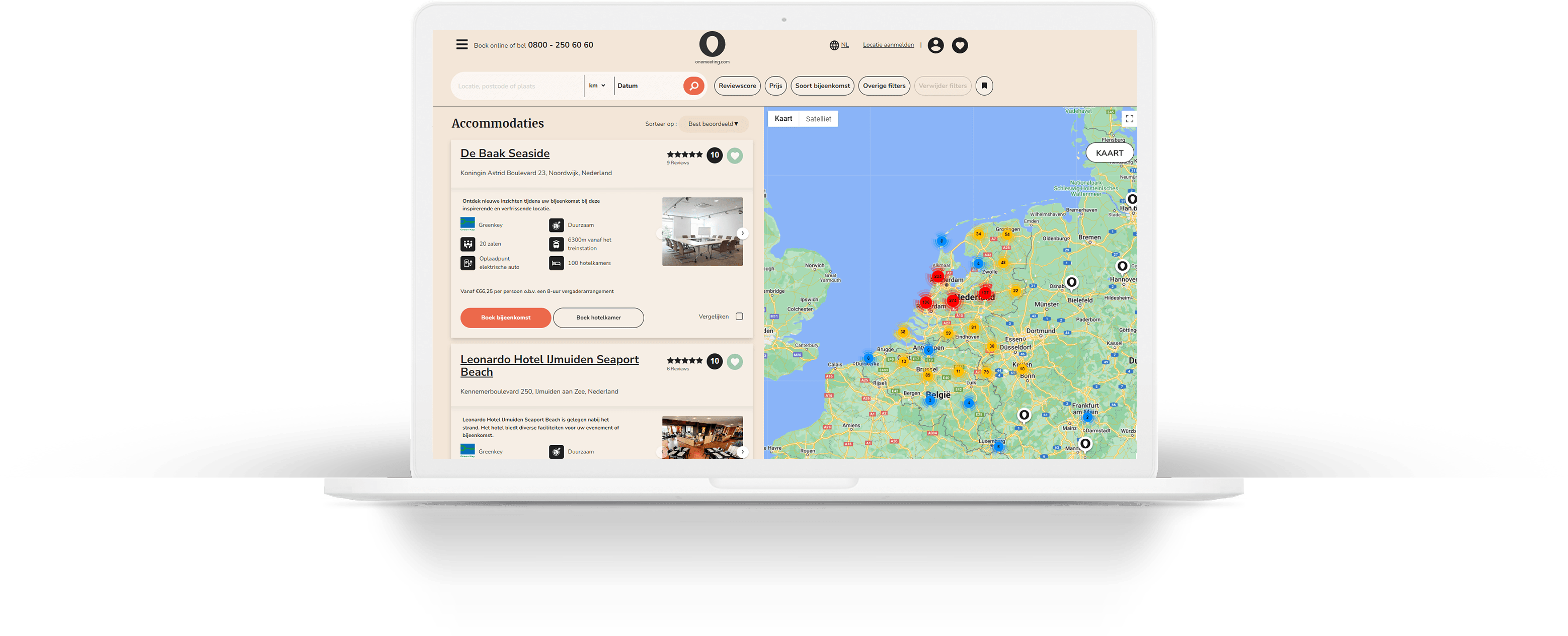 Find and book locations for your business meeting on the Onemeeting.com booking platform