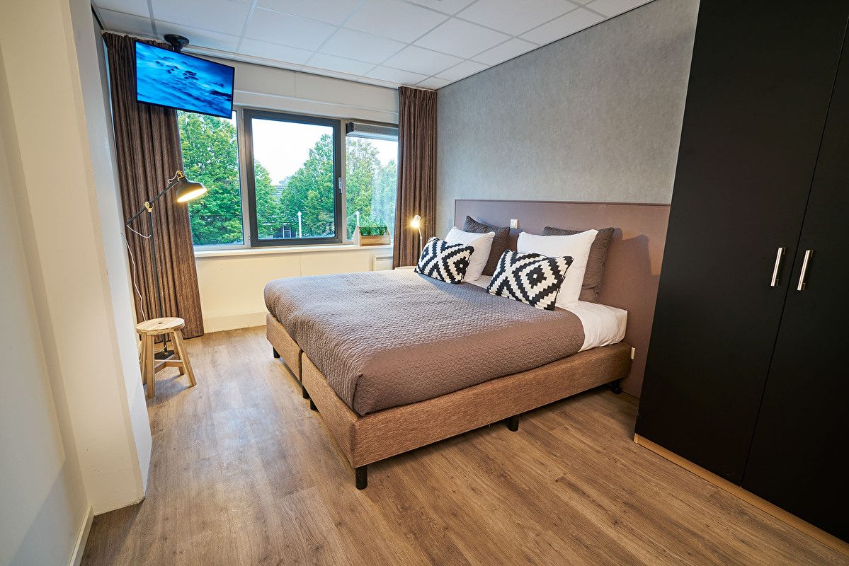 Una habitación de hotel en Amrâth Apart Hotel Schiphol Badhoevedorp